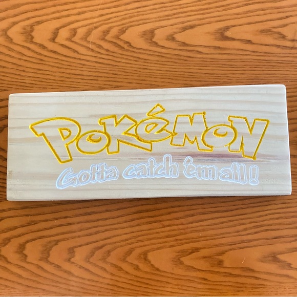 Pokemon Handmade Wooden Sign - Picture 1 of 5